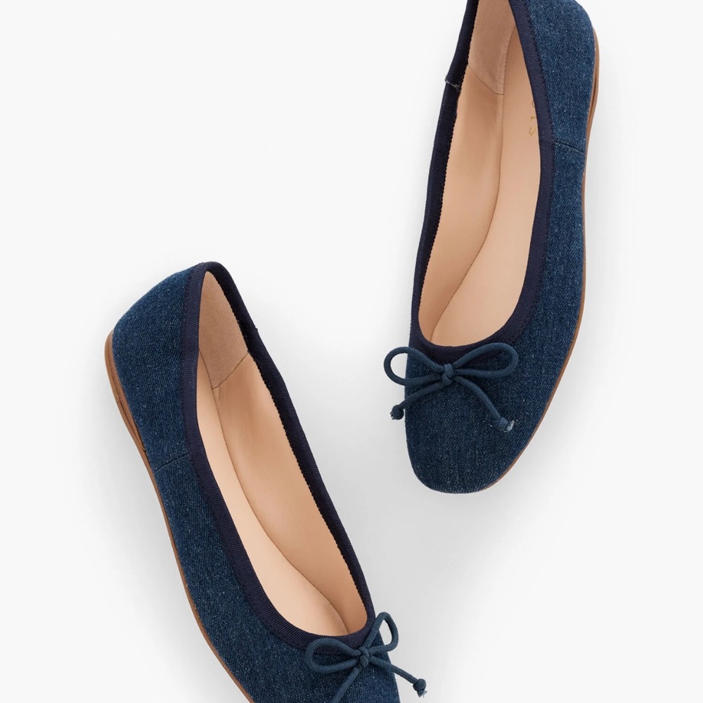 Talbots Denim Blue Ballet Flats